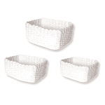 Panier De Rangement Tressé Blanc Panier De Rangement Tressé Blanc